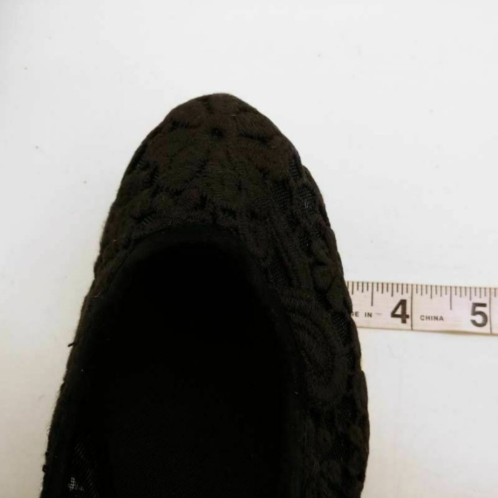 Lands End Womens Espadrille Shoes Black Floral 9.5 - Picture 6 of 9
